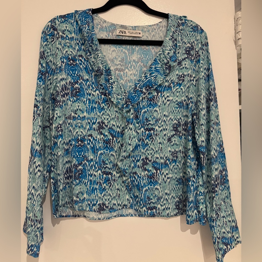 Zara printed snake skin top